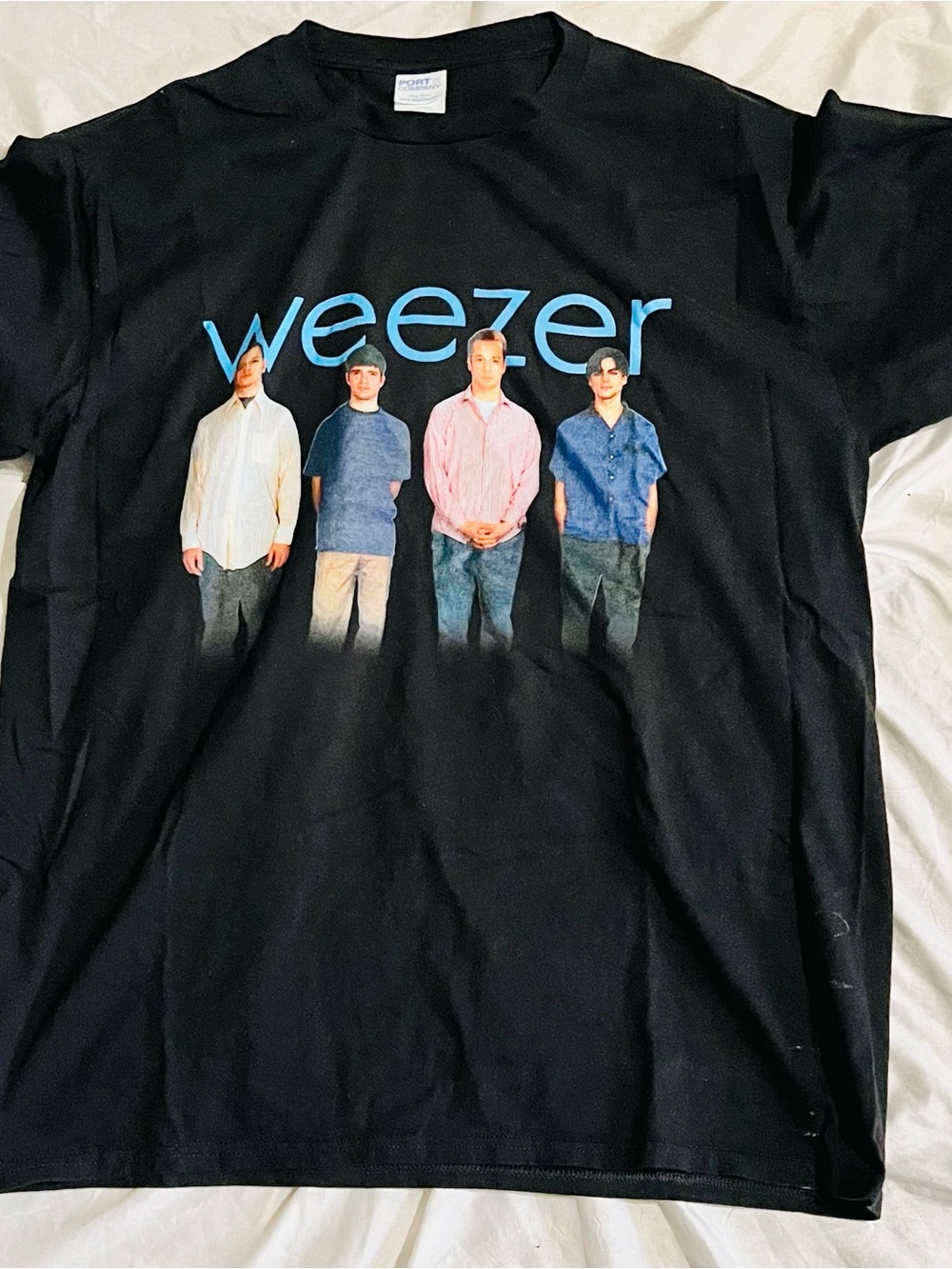 Weezer VTG Black Graphic Band Blue album Promo Tee - Men L